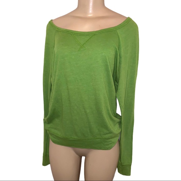 Hollister Co. Gilly Hicks Long Sleeve Kermit Kelly Green Sweater Top - Picture 6 of 12